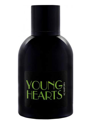 Young Hearts Eau de Parfum by Bruno Acampora for women and men - Luxury fragrance bottle on white background