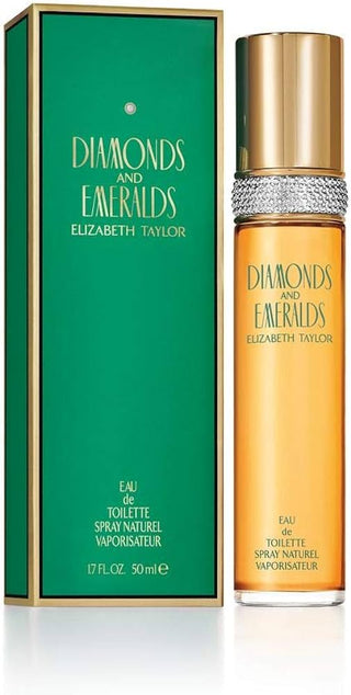 Elizabeth Taylor Diamonds and Emeralds Perfume for Women - Elegant fragrance bottle with floral design