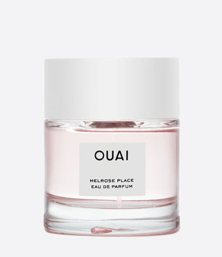 Melrose Place OUAI Perfume for Women - Elegant floral fragrance bottle on grey background