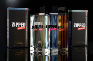 Zipped Apollo Perfumers Workshop mens perfume bottle on white background